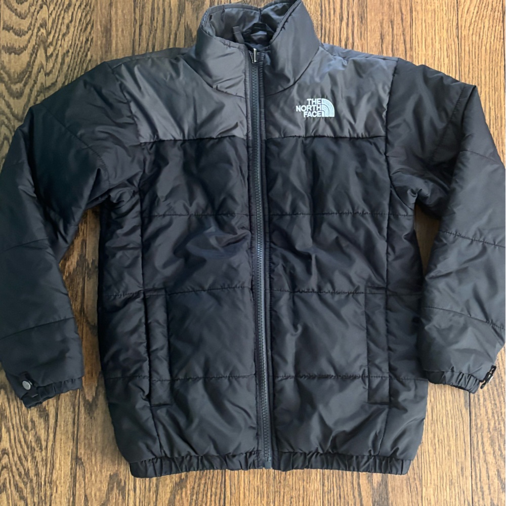 The North Face Kids Black and Gray Puffer Jacket